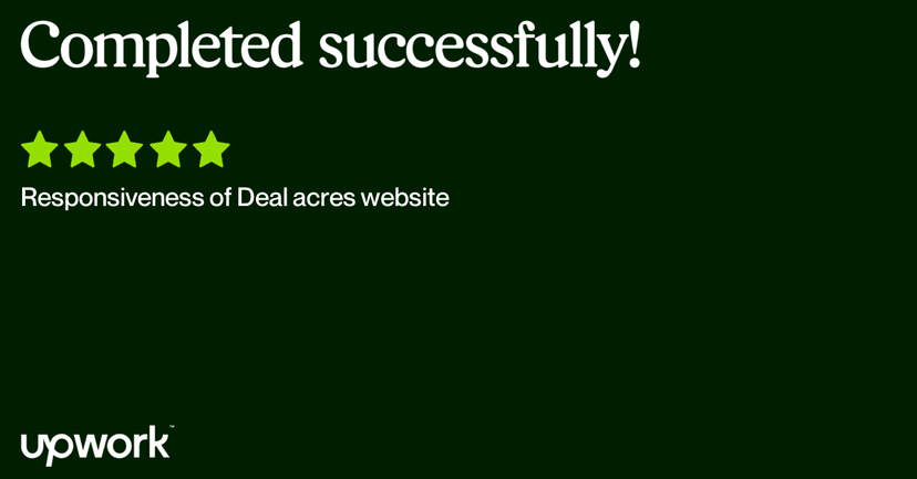 Responsiveness of Deal acres website 